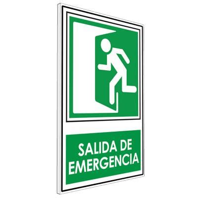 Señalética Salida de emergencia izquierda Sodimac Chile