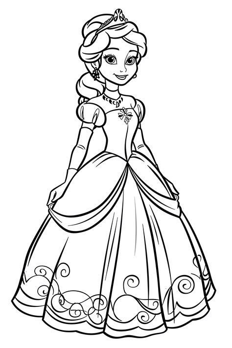 Princesses Coloring Pages - Printable Coloring Fun