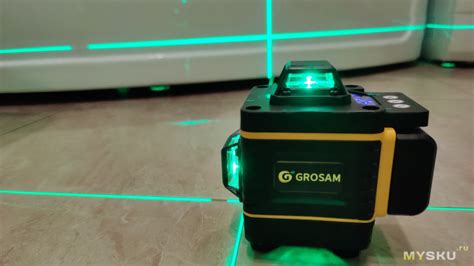 Строительный самовыравнивающийся лазерный уровень Grosam 360 на 16 линий