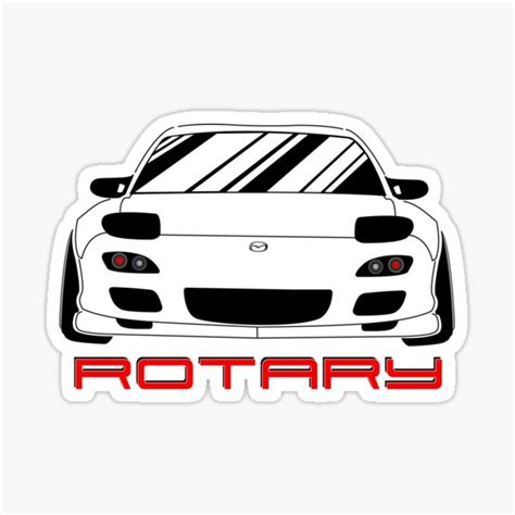 Rx7 Rotary Sticker For Sale By Dgallego Redbubble