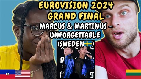 REACTION TO Marcus Martinus Unforgettable Sweden Eurovision