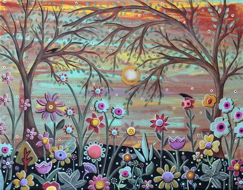 Karla Gerard Original Canvas Painting Folk Art Painting Acrylic