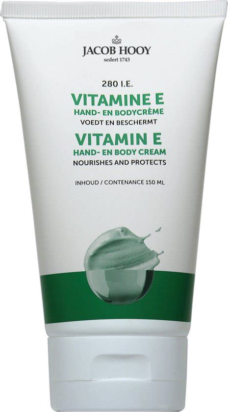 Jacob Hooy Vitamine E Creme Tube Hand En Bodycreme 150 Ml Bol