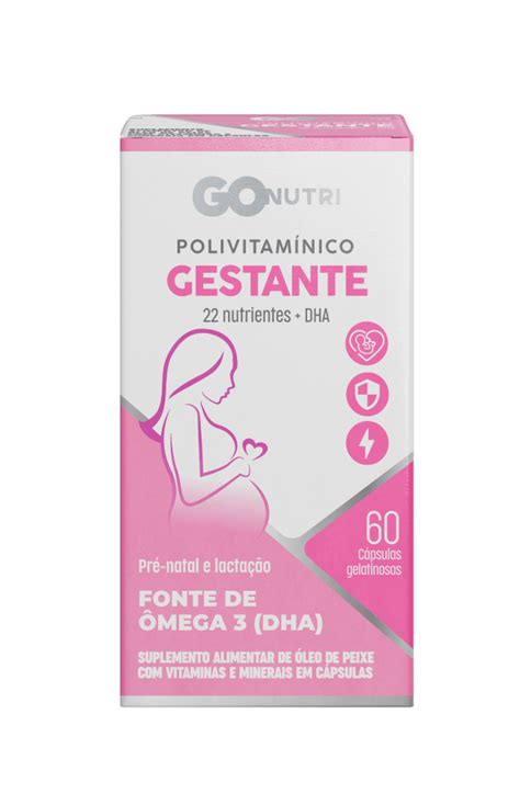 Melhor Polivitaminico Para Gestante - Polivitamínico Gestante Gonutri 60 cápsulas com DHA e Ácido Fólico ...