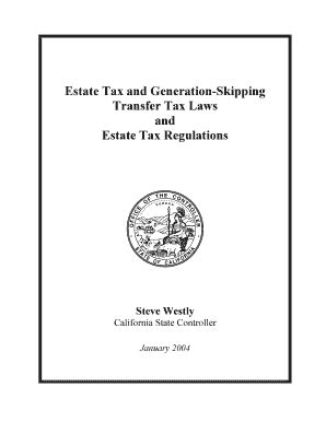 Fillable Online Sco Ca Estate Tax And Generation Skipping Transfer Tax