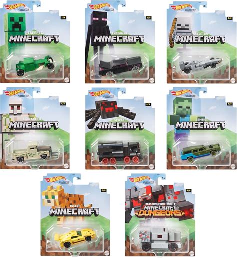 Hot Wheels Minecraft Juego Completo De Personajes De Juegos De Gjj H Release