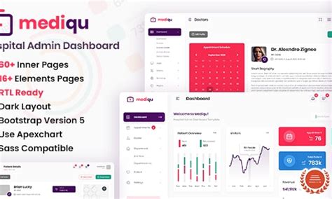 Mediqu Hospital Admin Dashboard Template By Dexignzone Themeforest