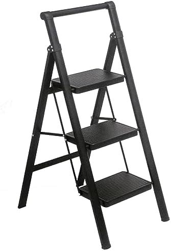 Arlopu 3 Step Ladder Folding Step Stool With Wide Anti Slip Pedals