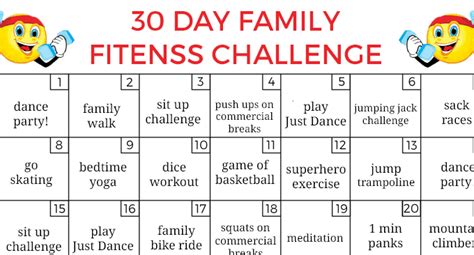 30 Day Family Fitness Challenge