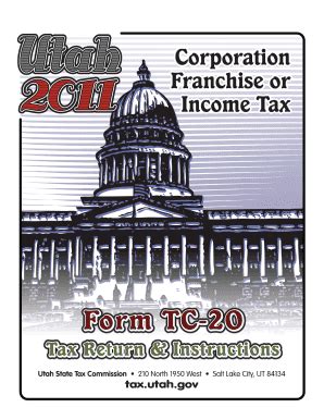 Fillable Online Tax Utah Utah Tc Instructions Utah State Tax