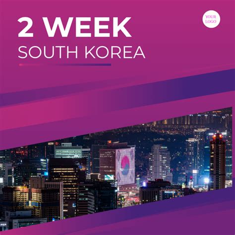 week south korea itinerary template  edit