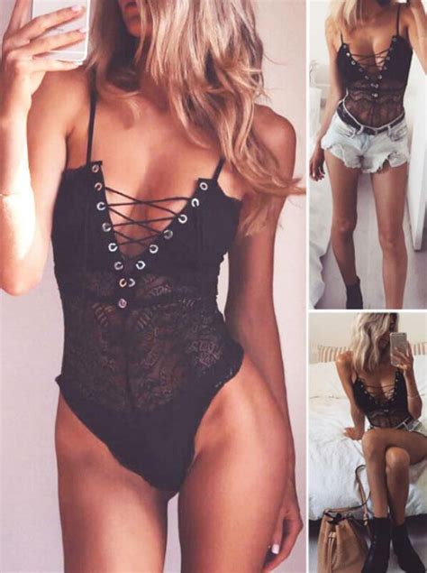 Sexy Love Lace Lingerie Bodysuit Bikini Lace Up On Storenvy