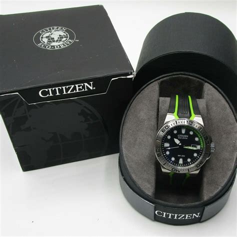 Citizen Eco Drive E168 S080100 Wr200 Date Watch Needs New Battery Iob