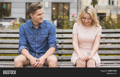 Shy Blonde Girl Image Photo Free Trial Bigstock