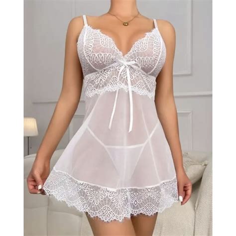 ExyFunShop Intimates Sleepwear Women Sexy Lingerie Lace Strap