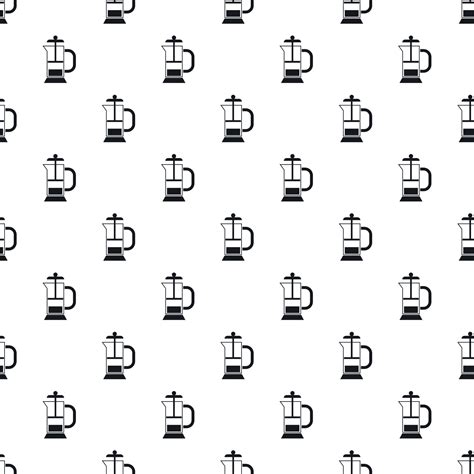 French press coffee maker pattern, simple style 15011990 Vector Art at