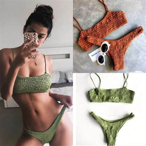 Sexy Women Push Up Bandage Bikini Set Lazada Ph