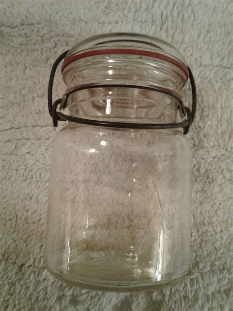 Vintage Ball Ideal Canning Jar Wire Bale Clear Glass Round Etsy