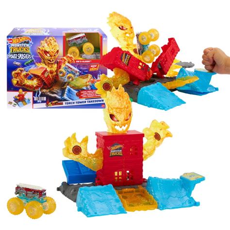 Hot Wheels Monster Trucks Arena Smashers Wie A Ognia Wyzwanie Zestaw Samoch D Alarm Hot