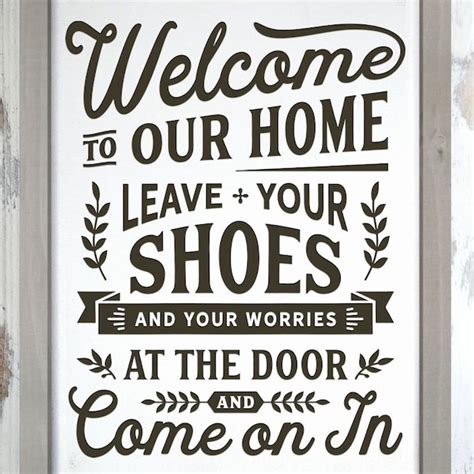 Leave Worries And Shoes At Door Etsy