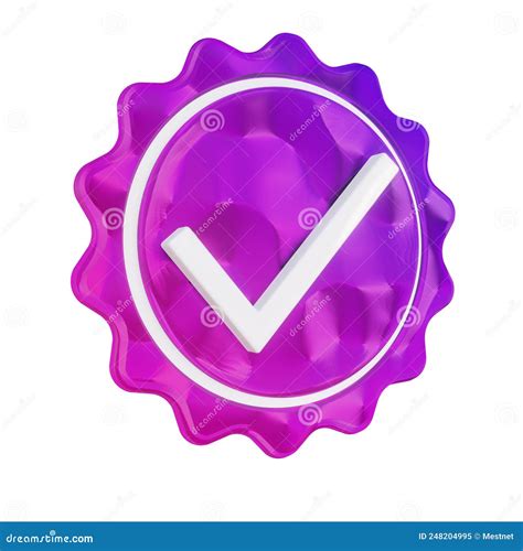 Verified Check Mark Isolated Icon Stock Illustration - Illustration of