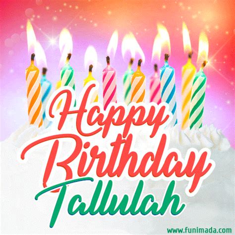 Happy Birthday Tallulah  With Cake And Candles Download On