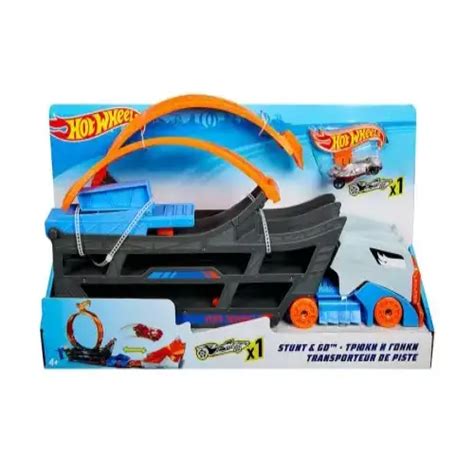 Детски комплект Транспортьор с писта и количка Hot Wheels на Супер Цена P98354 Patilanci bg