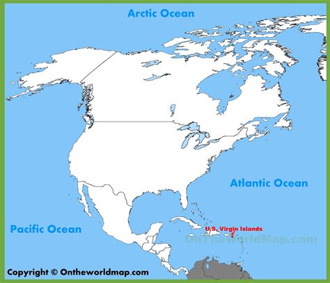 U.S. Virgin Islands location on the North America map - Ontheworldmap.com