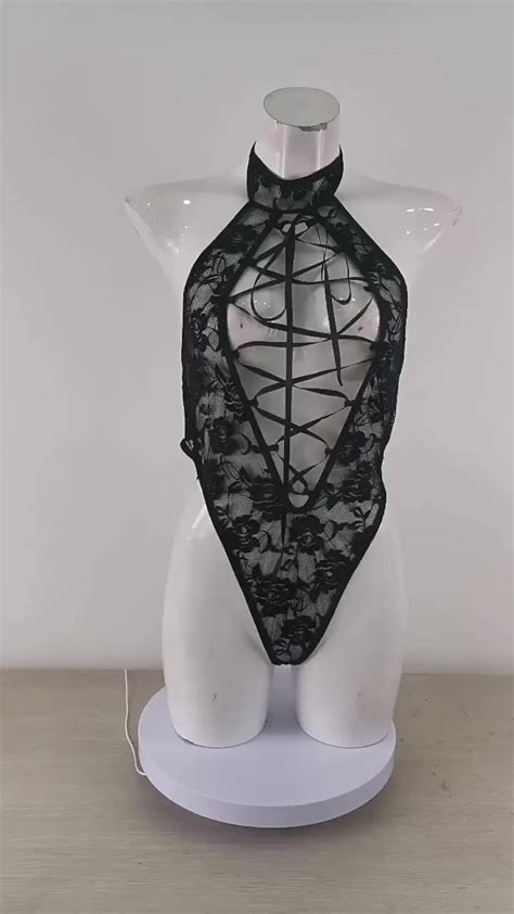 Lace New Lingerie One Piece 2024 Eur And Amer Fashion Sexy Mesh Hollow Out Backless Women