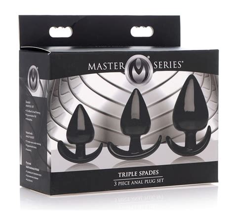 Triple Spades Piece Anal Plug Set The Bdsm Toy Shop