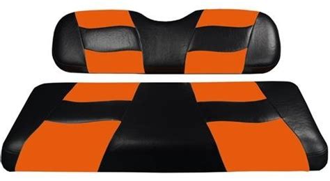 Madjax Riptide Black/Orange Two-Tone EZGO TXT & RXV Front Seat Covers ...