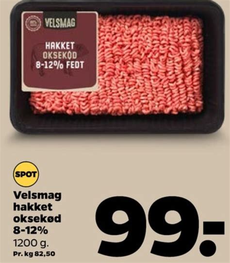 Velsmag hakket oksekød tilbud hos Netto