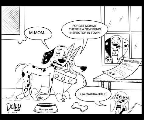 Rule 34 101 Dalmatian Street 101 Dalmatians 2019 Black And White Bondage Bone Bowl Canid