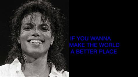 Michael Jackson Man In The Mirror Lyrics Youtube