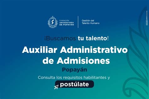 Auxiliar Administrativo de Admisiones 