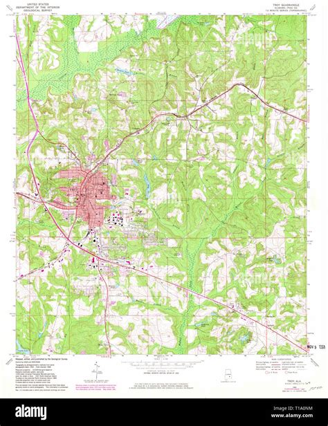 Troy alabama map Cut Out Stock Images & Pictures - Alamy