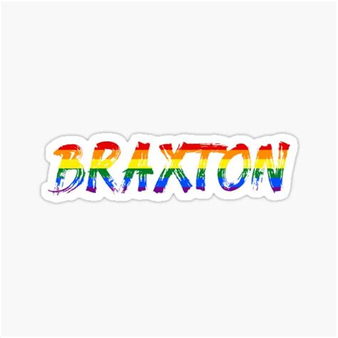 Men Rainbow Name Gay Braxton Sticker For Sale By LoveIsColorful Redbubble