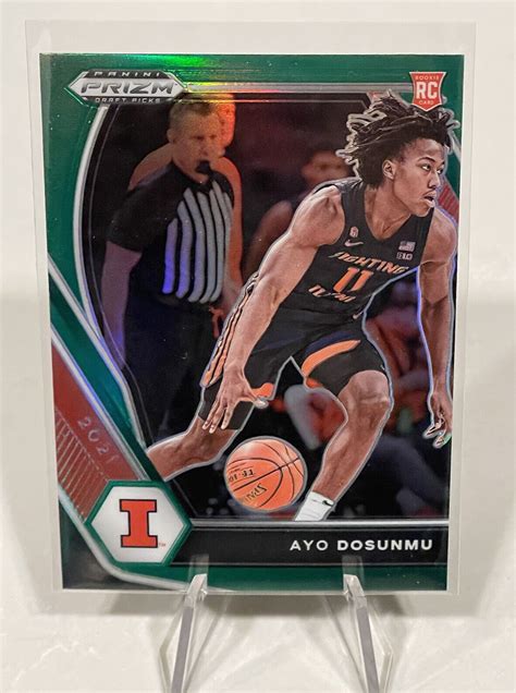 2021 22 Panini Prizm Draft Picks Ayo Dosunmu RC Green Prizm 20 EBay