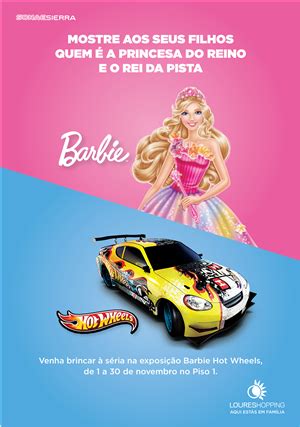 Barbie e Hot Wheels animam LoureShopping em Novembro Kids Crianças Cardápio
