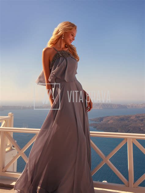 Вечернее платье в греческом стиле из шифона Vittoria4461F Vittoria4461F ...