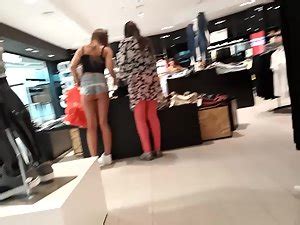 Epic Shorts Show Off Half Of Her Naked Ass Cheeks Voyeurs Hd