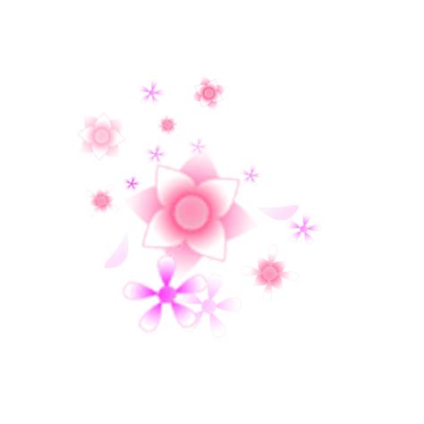 Pink Flowers Clipart Transparent Background Pink Flowers Cartoon Hand