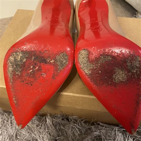 Nude Patent Christian Louboutin Pigalle Size Depop