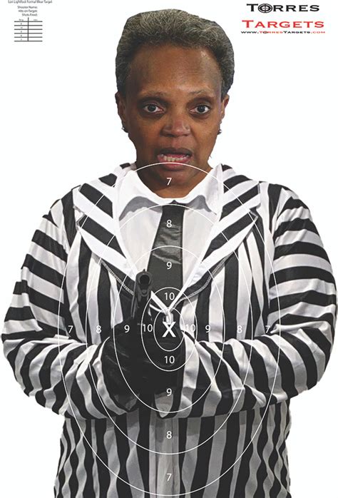 Lori Lightfoot Paper Shooting Target - Formal Wear