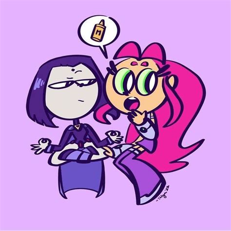 Gossips 💜💖 In 2024 Starfire And Raven Teen Titans Go Raven Fanart