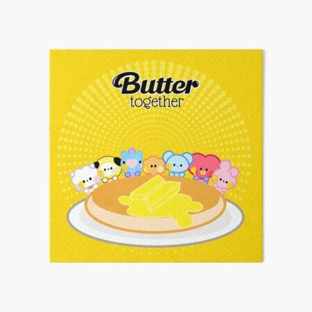 BTS ARMY OT7 BT21 Character Minini Butter Better Together Art Board