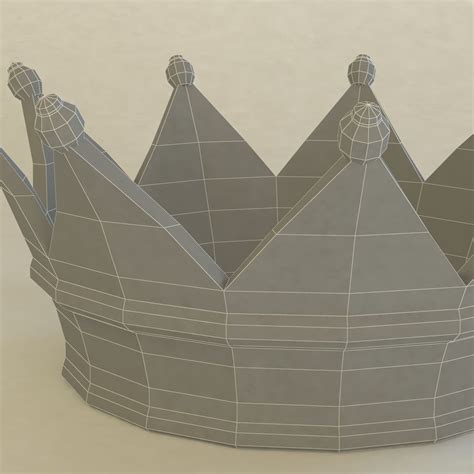 3d Model Crown Low Poly Style Vr Ar Low Poly Cgtrader