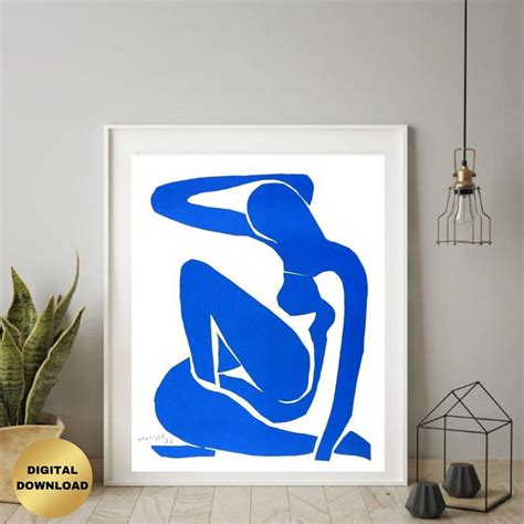 Henri Matisse Blue Nude Ii Extremely Rare Print Painting Circa Printable Art Digital Art