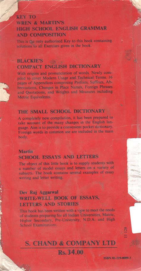 Wren N Martin English Grammar 9