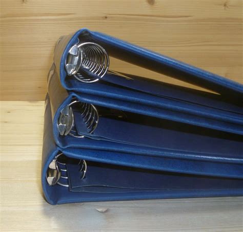 DREI Blaue Wattierte Lindner Ringbinder Standard Mit Schubern EBay